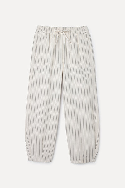 Mudo Comfort Fit Pants with Striped Elastic Waist
