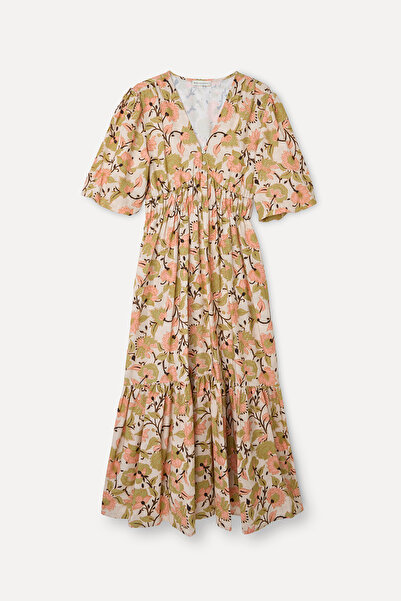 Mudo Floral Patterned A-Shaped Midi Dress