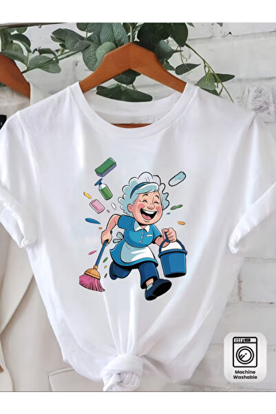 LİNA06 Plus Size T-Shirt, Women's White Round Neck Short Sleeve Graphic Tee -...