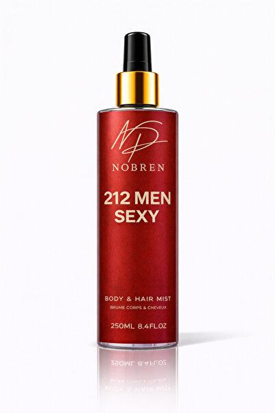 NOBREN 212 Sexy Men Erkek Body Mist & Saç Parfümü 250 ml – Kalıcı Ferah Koku,...