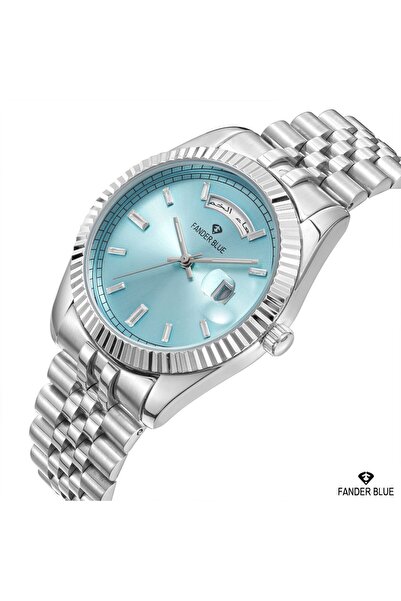 FANDER BLUE Sporty Watch with Arabic Numerals and a Beige Dial