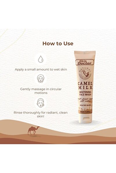 Skin Doctors Camel Milk Whitening Face Wash 100ml - Deep Cleansing, Brightening, and Hydrating Exfol
