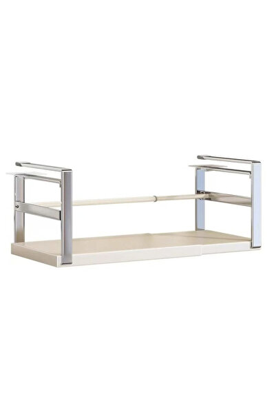 OEM Extensible suspended spice rack from 45.5 to 62.5 cm, metal with white st...