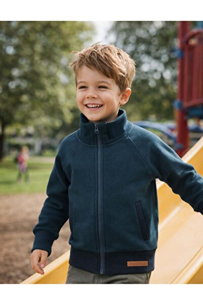 OrganicKid Basic Çocuk Lacivert Sweatshirt