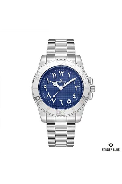 FANDER BLUE Silver Quartz Watch with White Dial