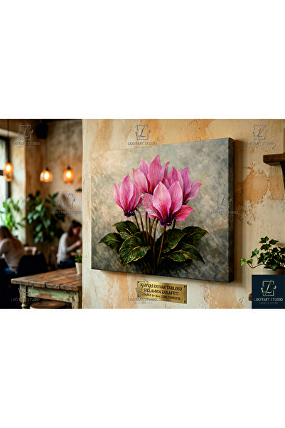 LucitART Tablou pe pânză cu floare de camelie - Decor de perete - Decorațiuni...