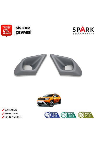 Spark Automotive Dacia Duster 2018-2024 Yıl Aralığı Uyumlu Sis Farı Çerçevesi 2 Parça