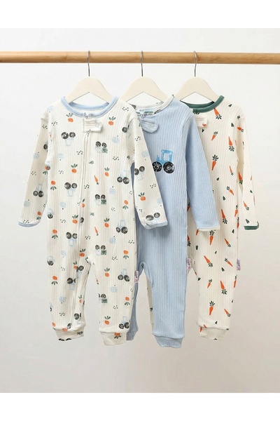 MiniKids Σετ 3 φόρμες υψηλής ποιότητας, για τη γεωργία, πολύχρωμες