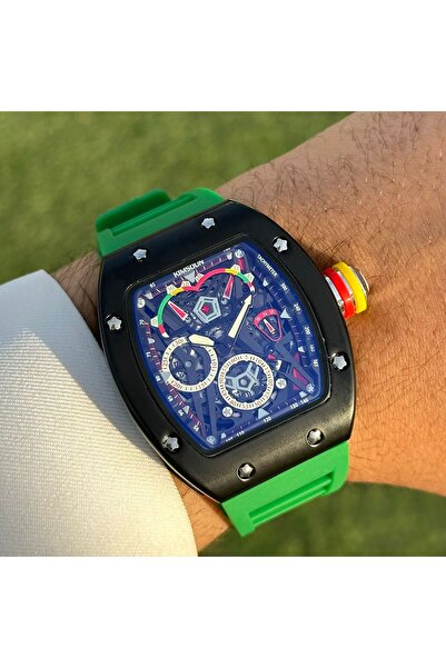 FANDER BLUE Luxury Watch with Gold Fluted Bezel and Silver Dial