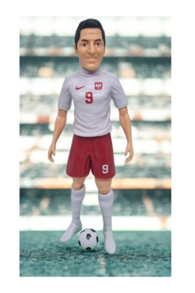 OEM Figurina Fotbal Robert Lewandowski 20 cm, Jucator Polonia, Model Detaliat...