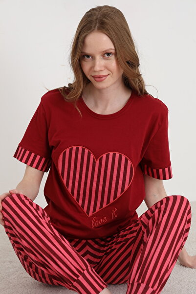 ELİTOL Βαμβακερό Σετ Γυναικείες Πιτζάμες με Στάμπα