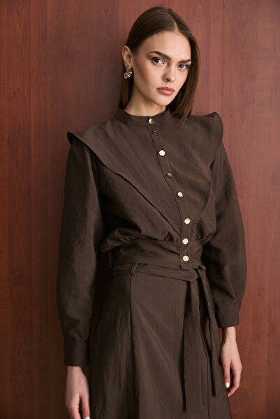 Melike Tatar Snap Fastener Bomber Jacket 32-2778