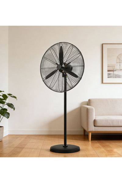 Fikpoo مروحة عمودية عالية السرعة، 90 ° مروحة متذبذبة، 3 سرعات، معدنية متينة م...