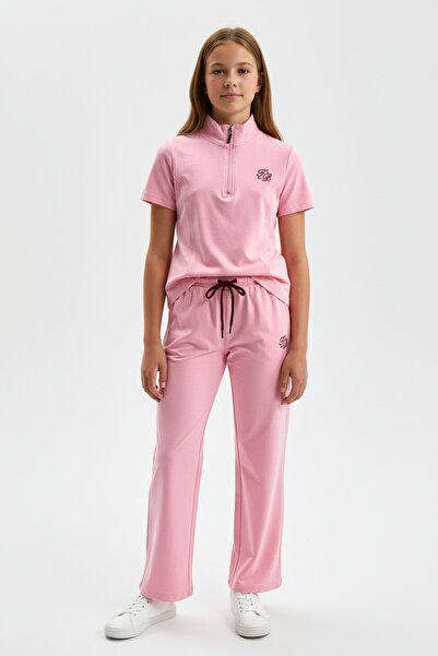 Toontoy Κοριτσίστικο σετ 2 τεμαχίων: Μπλουζάκι με ψηλό γιακά, μισό φερμουάρ, ...