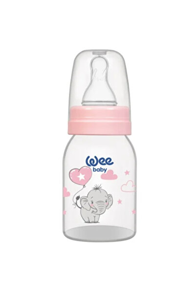 Wee Baby Biberon 125 ml cu tetina rotunda, cod 851, Wee baby, Roz