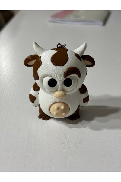 TRİDEON 3D Cow Model with Moving Eyes