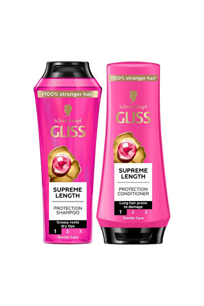 Schwarzkopf Gliss Supreme Length Protection Shampoo and Conditioner- 400 + 360ml