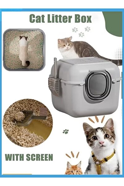 YANCI Cat Litter Box Closed Kitten Toilet Box Enclosed Hooded Cat Litter Box ...