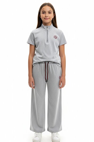 Toontoy Κοριτσίστικο σετ 2 τεμαχίων: Μπλουζάκι με ψηλό γιακά, μισό φερμουάρ, ...