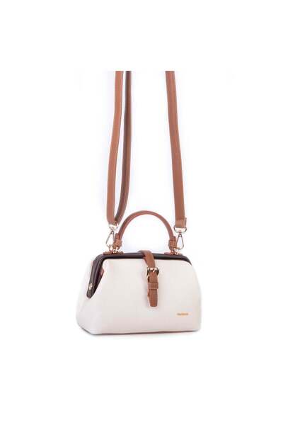 Nas Bag Genuine Leather Look Vintage Doctor's Bag Small Size Hand and Shoulde...