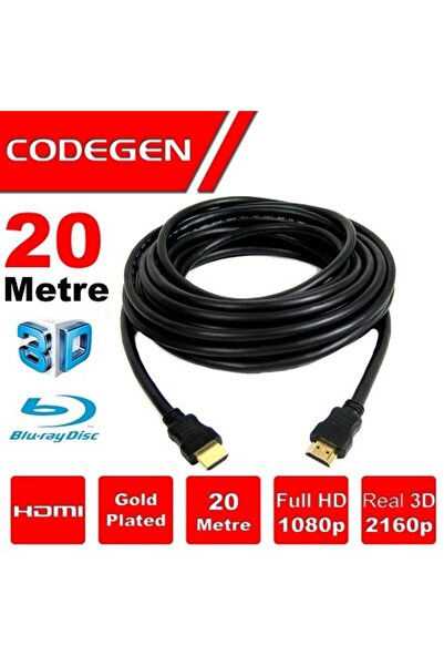 Universal كودجين كابل HDMI بطول 20 متر CPS200 ثلاثي الأبعاد ذهبي 1.4v 2K