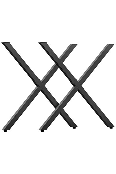 OEM Set de 2 picioare în formă de X pentru masa Re-Bloom, din oțel, negru, 70...