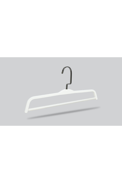 NYN شماعات بناطيل خشبية من BARLI باللون الأسود والنيكل، 4 قطع