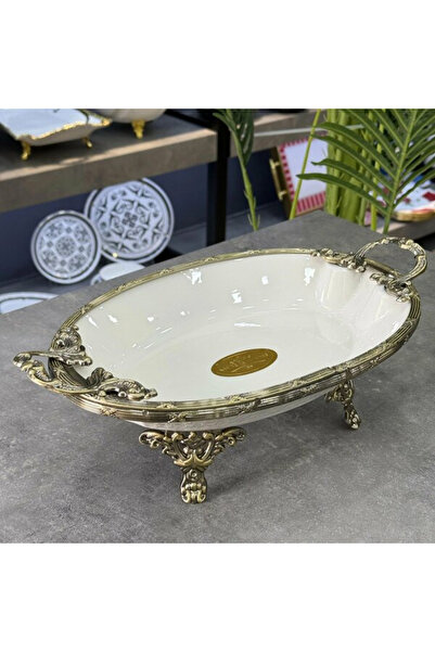 ROY KING CLASSY ANTİK OVAL DERİN SUNUM TABAK 31X21CM