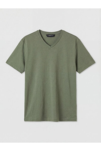 LC Waikiki Tricou pentru bărbați cu atingere moale, model V Planting, din col...
