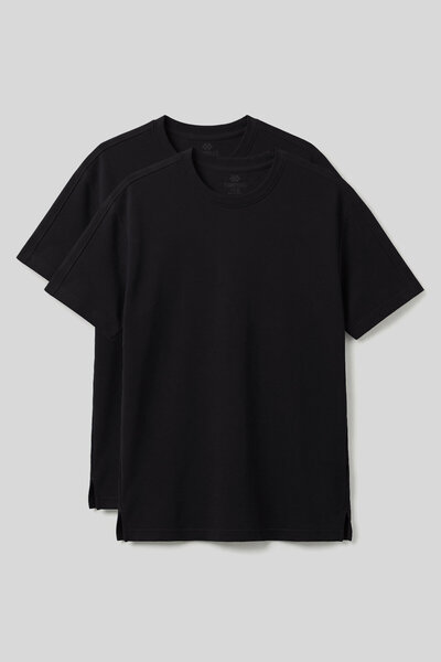 TOMMY LIFE Ανδρικό μπλουζάκι με άνετη εφαρμογή και λαιμόκοψη O, σε συσκευασία...