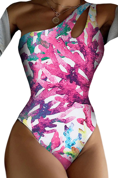 EFAYN.RO Women's swimsuit, one piece, fixed fastening on one shoulder, size S...