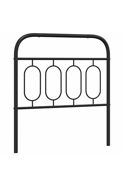 vidaxl Tăblie de pat de schimb metalică, negru, 90 cm