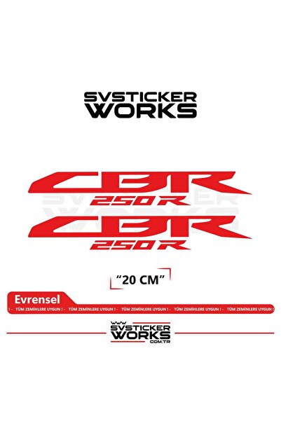 ARONA Honda CBR 250R Sticker Uyumlu Yazı – Yüksek Kalite Özel Kesim Folyo (2'...