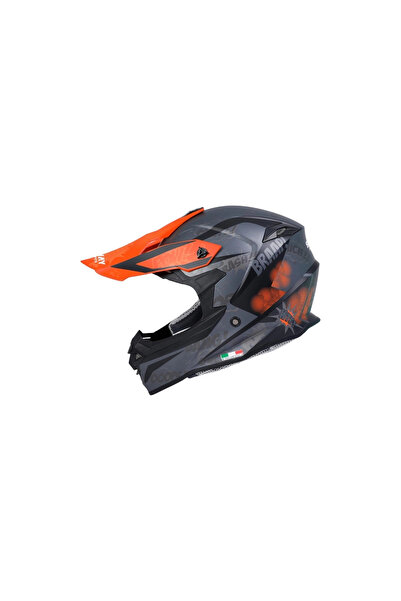 Sway Helmet Fs-617 Pow Cross Bike Helmet Size L Black Orange