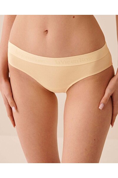 La Vie en Rose Cotton and Logo Elastic Band Bikini Panty