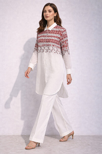 Kayra Tunica lungă brodată