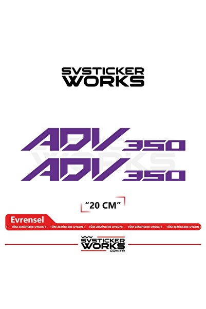 ARONA Honda ADV 350 Sticker Uyumlu Yazı – Yüksek Kalite Özel Kesim Folyo (2'l...