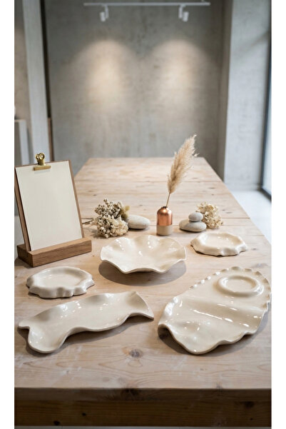 Arden Ceramic Yapımı Organik Form Ceramic Presentation Plate Set |   Decorati...
