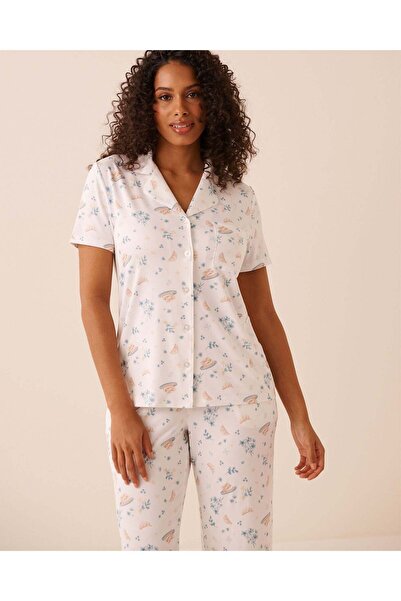 La Vie en Rose Brunch Print Super Soft Button-down Shirt