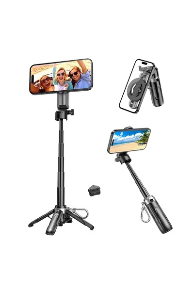 Juo Jst30 Magsafe Magnetic Controlled Tripod Monopod Selfie Stick Compatible ...