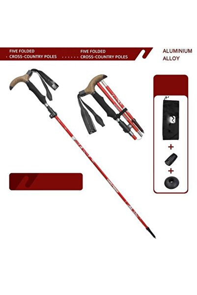Arabest Aluminum Trekking Poles, Ultra Light Collapsible Walking Sticks, 5 Fo...