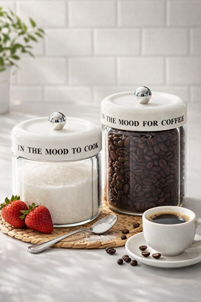 Paşabahçe 2’li Cam Baharatlık Seti | Krem Kapaklı, Hava Geçirmez, Kahve Şeker...