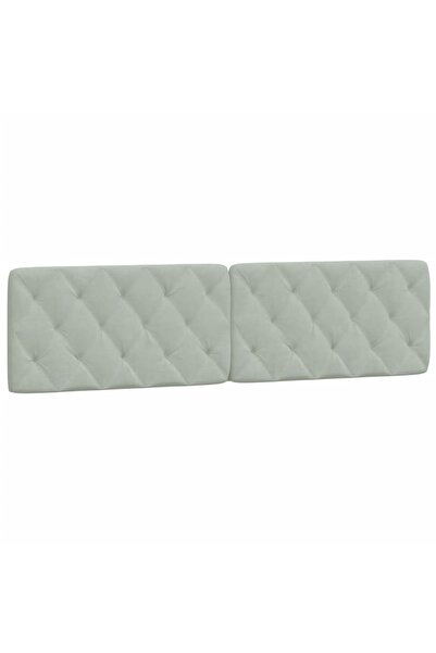 vidaxl Pernă tăblie de pat, gri deschis, 200 cm, catifea