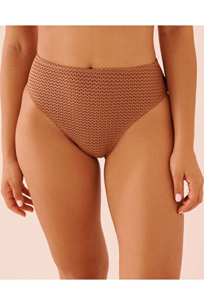 La Vie en Rose ICED MOCHA High Waist Crochet Cheeky Bikini Bottom