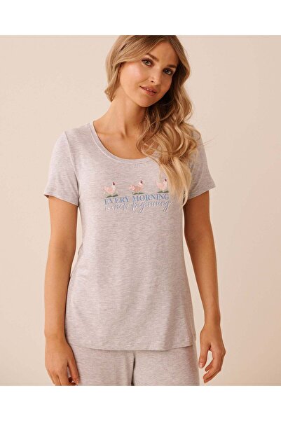 La Vie en Rose Chicken Print Soft Jersey T-shirt