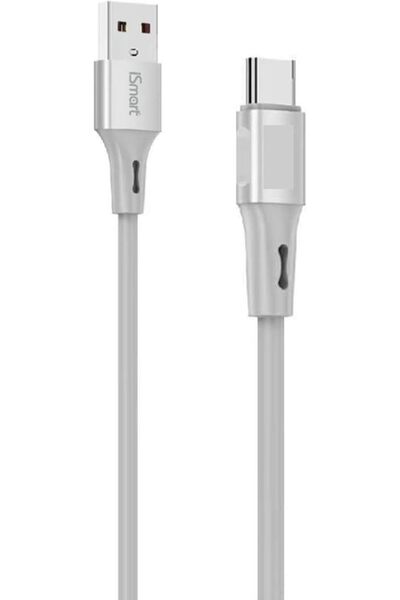 iSmart LyteCord USB-A to USB-C Cable, 3.0A Fast Charging, 1 Meter, Grey, Over...