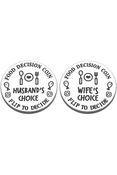 Arabest Decision Flip Coin, Food Choice Maker for Couples, Stainless Steel So...
