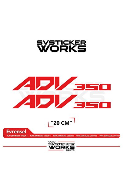 ARONA Honda ADV 350 Sticker Uyumlu Yazı – Yüksek Kalite Özel Kesim Folyo (2'l...