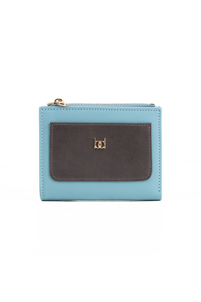 BAYDERİ Portofel din piele pentru femei Suhess, albastru bebeluș