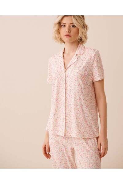 La Vie en Rose Ditsy Floral Print Super Soft Button-down Shirt